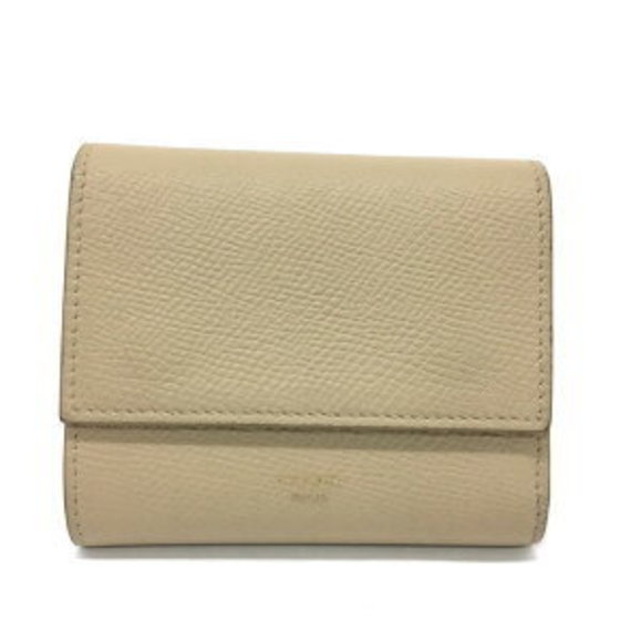 Celine Leather Wallet Beige Trifold - Picture 1 of 7